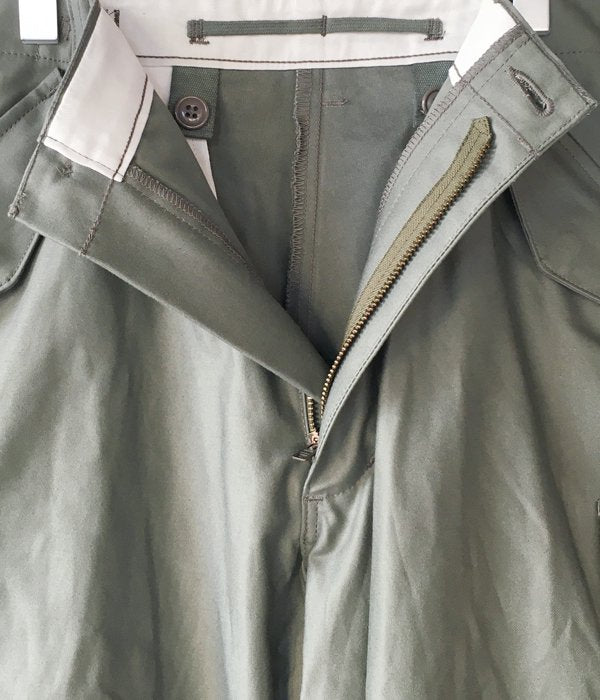 DESCENDANT/D-65M SATIN TROUSERS (OLIVE DRAB)