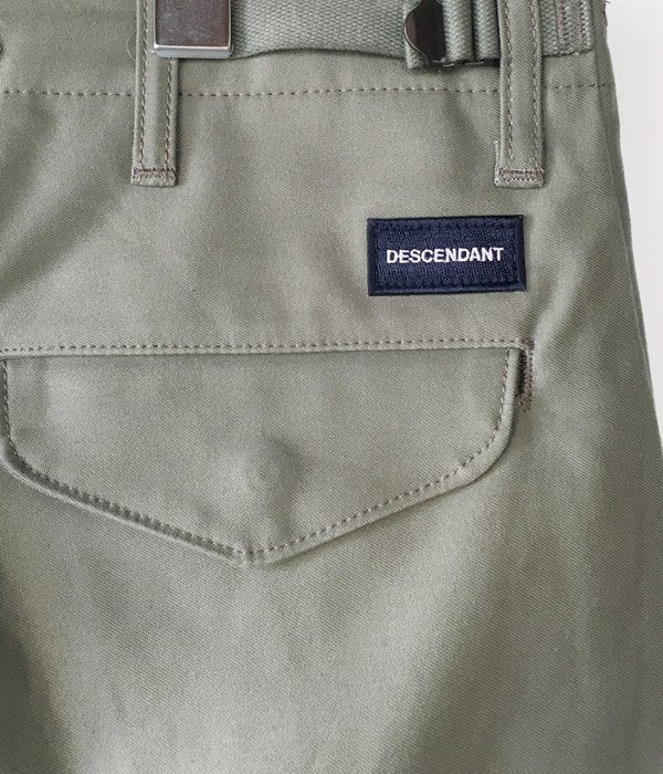 DESCENDANT/D-65M SATIN TROUSERS (OLIVE DRAB)