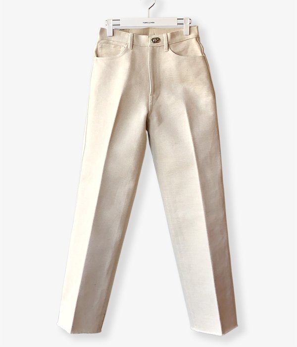 FUMIKA_UCHIDA/DENIM BONDING WIDE STRAIGHT PANTS(NATURAL/WHT)