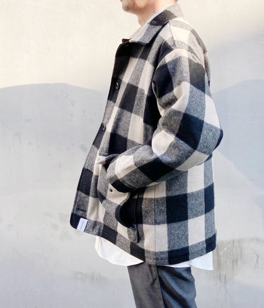 RAG MELTON JACKET チェック-