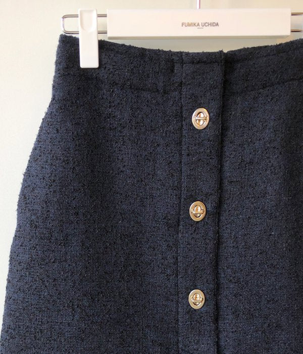 エムクラス fumika_uchida SILK BOUCLE SKIRT ニットスカート SjQBT