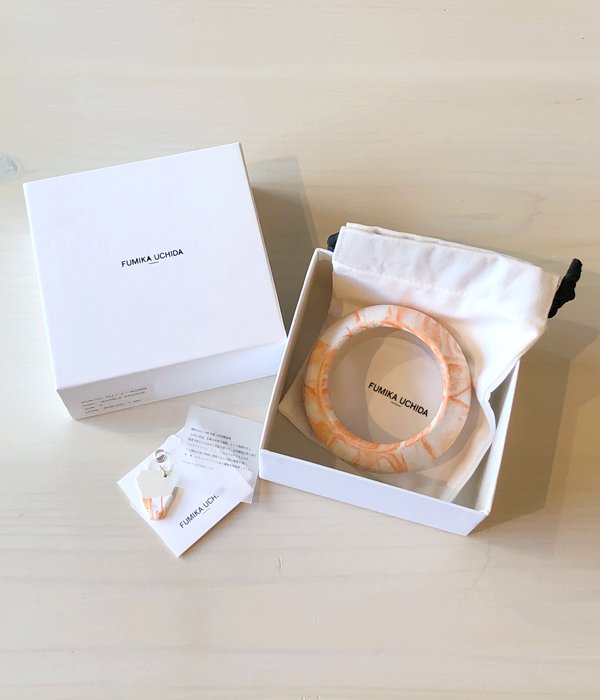 FUMIKA_UCHIDA/CERAMIC MABLE BANGLE(ORANGE)