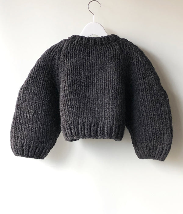 FUMIKA_UCHIDA/Wool Hand Knitted/CROPPED CARDIGAN(CHARCOAL/size36)