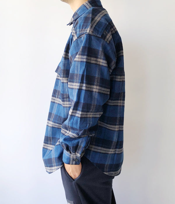 DESCENDANT/CPOC PLAID LS SHIRT (NAVY)