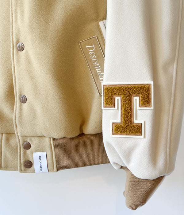 DESCENDANT/SQUAD VARSITY JACKET (BEIGE)