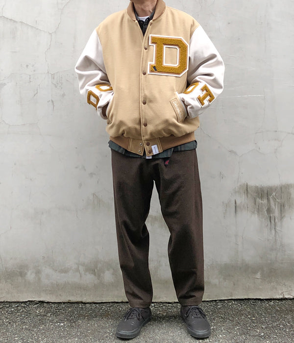 DESCENDANT/SQUAD VARSITY JACKET (BEIGE)