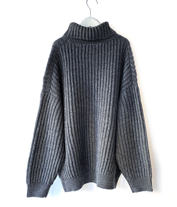 VISVIM AMPULS TURTLENECK KNIT チャコール | sitilzemin.com