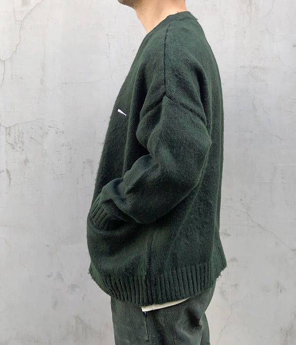 DESCENDANT/NURSE KNIT CARDIGAN (GREEN)