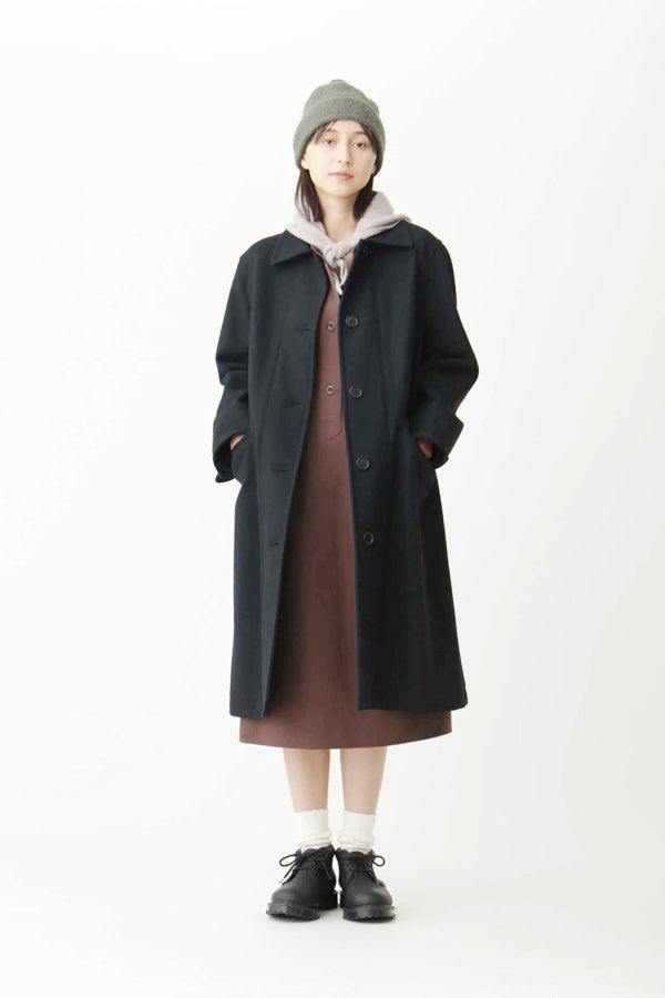 MHL./BASIC WOOL MELTON WOMENS (BLACK)