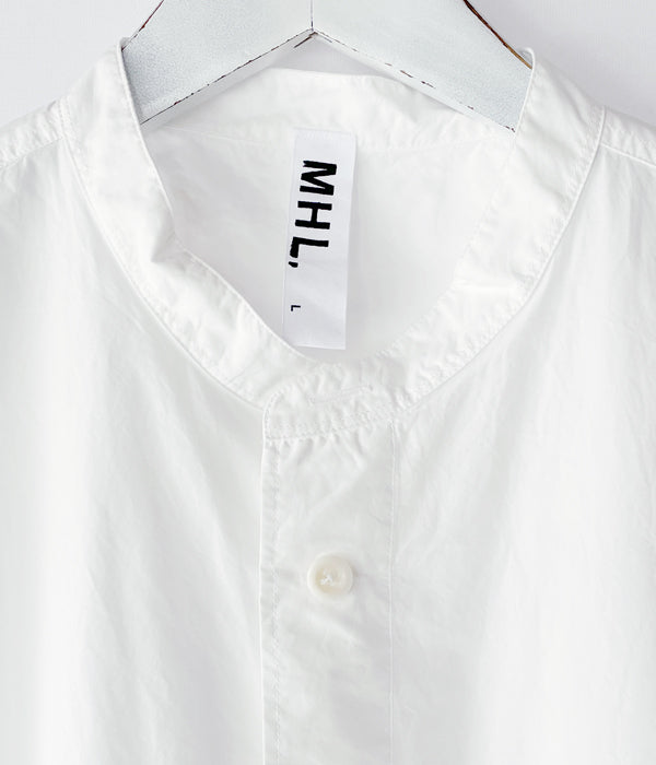 MHL./COTTON RAMIE POPLIN SS SHIRT (WHITE)