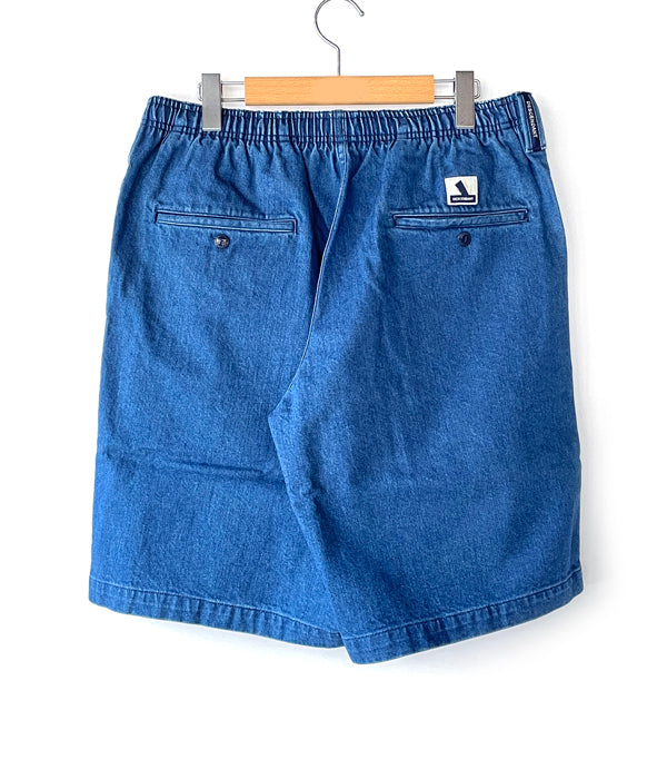 DESCENDANT/SHORE COTTON DENIM SHORTS (INDIGO)