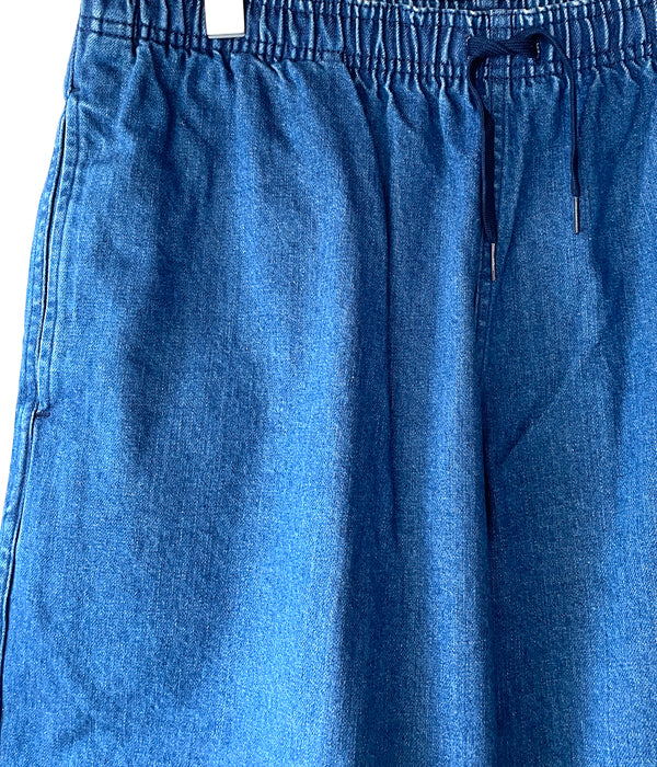 DESCENDANT/SHORE COTTON DENIM SHORTS (INDIGO)