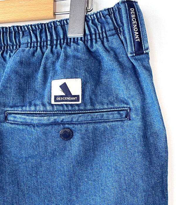 DESCENDANT/SHORE COTTON DENIM SHORTS (INDIGO)