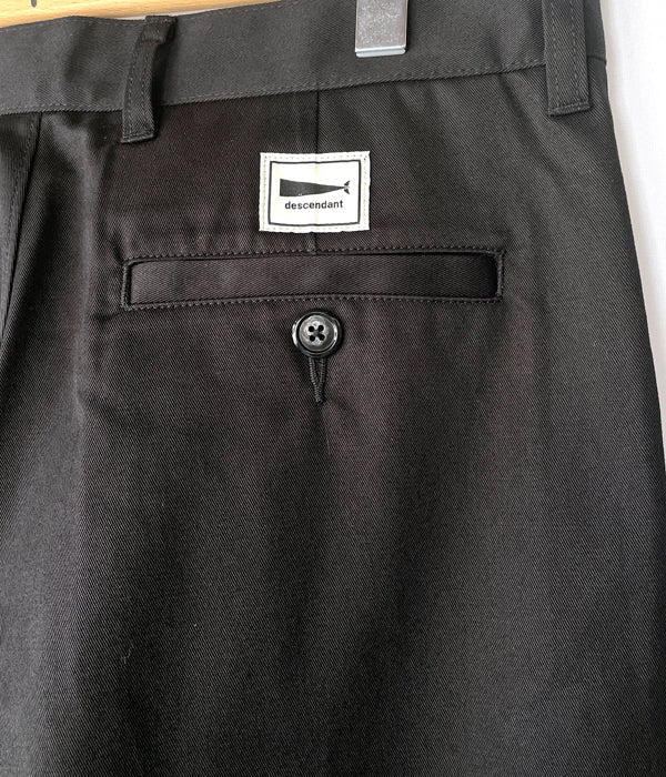 DESCENDANT/DC-3 TWILL TROUSERS (BLACK)