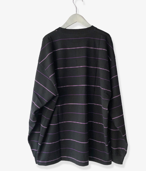 DESCENDANT/HORIZONTAL MULTI STRIPE LS (BLACK)