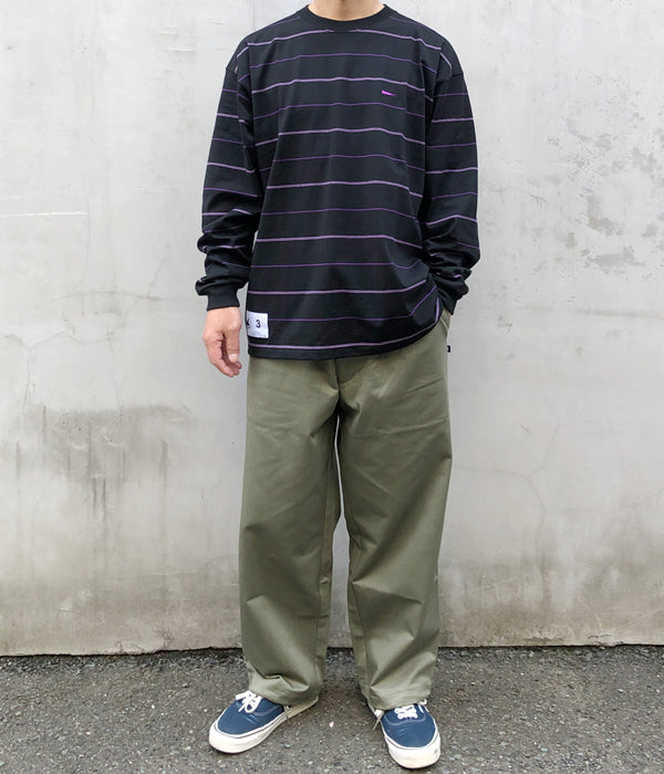 DESCENDANT/HORIZONTAL MULTI STRIPE LS (BLACK)