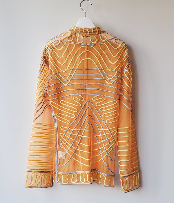 FUMIKA_UCHIDA/SOUTACHE BLOUSE(ORANGE/size34)