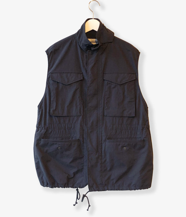 PHEENY Nylon oxford field jacket vest-