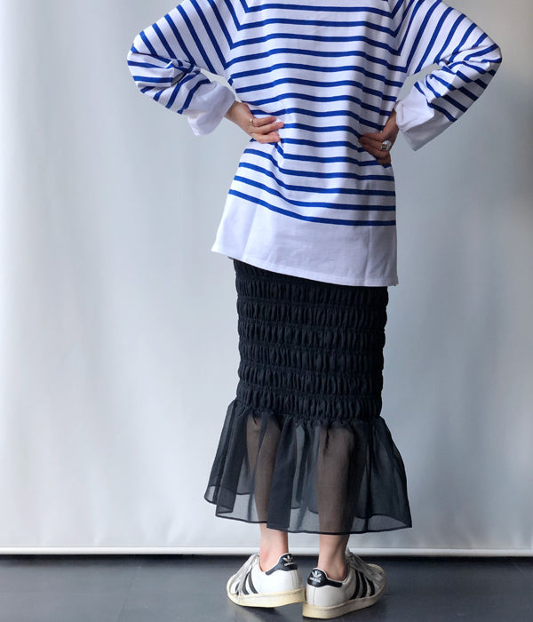 PHEENY】Organdie shirring skirt スカート-