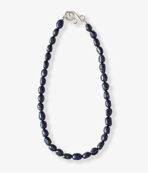 R.ALAGAN/BLACK CLASSIC PEARL NECKLACE