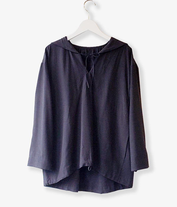 WRYHT/SAILOR COLLAR SMOCK TOP(BLACK)