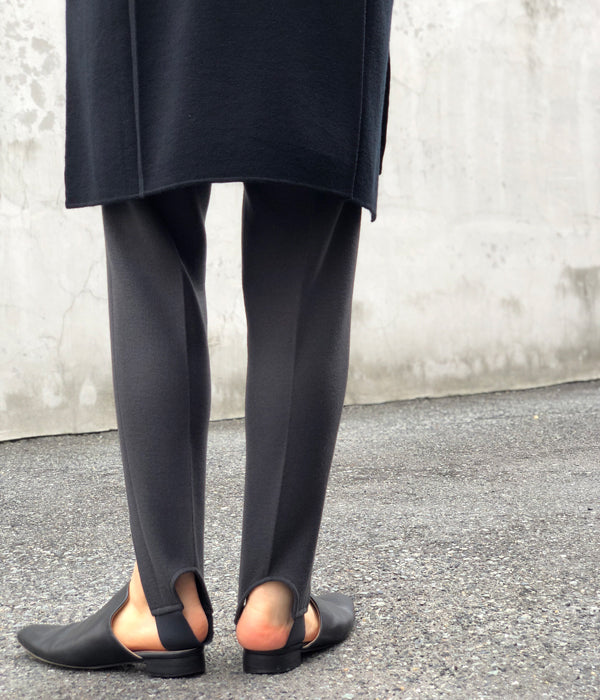 FUMIKA_UCHIDA/STRETCH W-FACE STIRRUPS PANTS(ASPHALT)