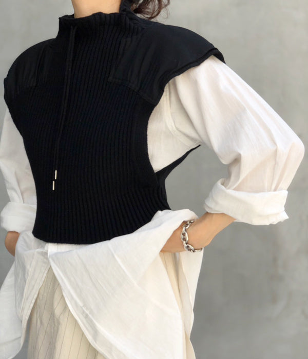 FUMIKA_UCHIDA Rib Knit Patched Sweater セール公式サイト