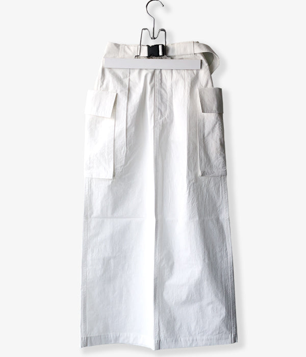 PHEENY/COTTON NYLON DUMP MILITARY SKIRT(WHITE)