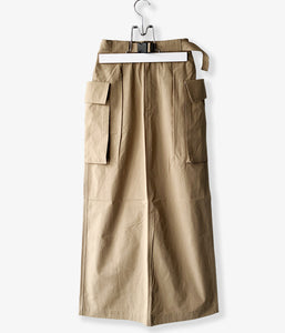 PHEENY/COTTON NYLON DUMP MILITARY SKIRT(SAND)