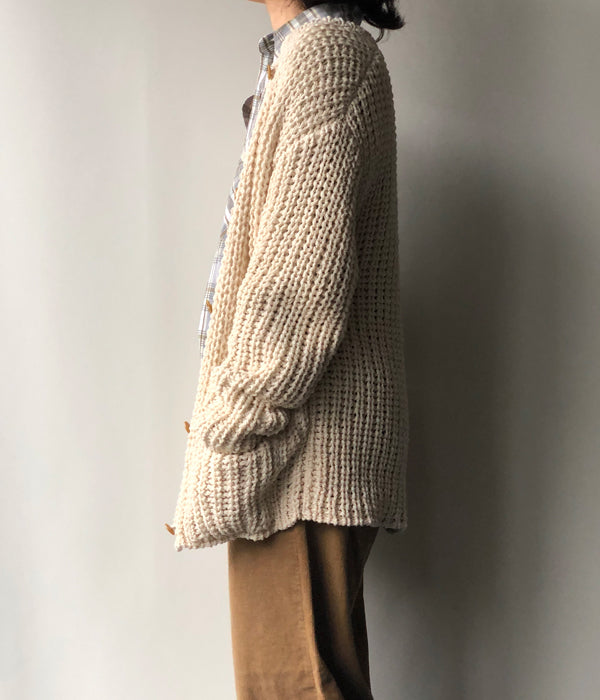 nowos/LOW GAUGE CARDIGAN(OFF WHITE)