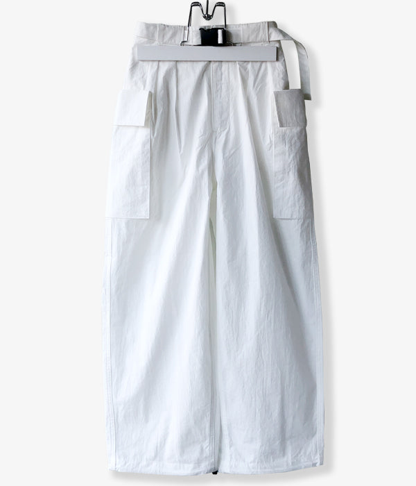 PHEENY/COTTON NYLON DUMP MILITARY PANTS(WHITE)