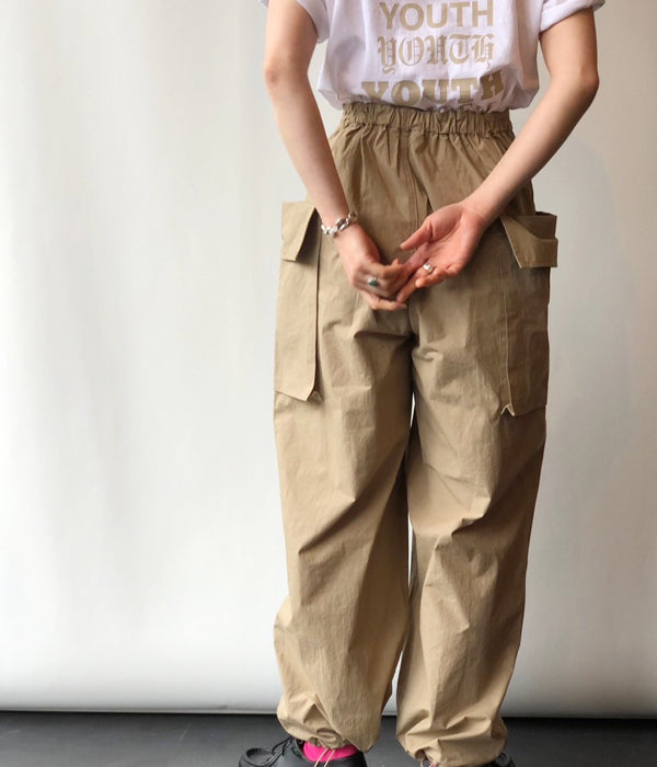 PHEENY/COTTON NYLON DUMP MILITARY PANTS(SAND)