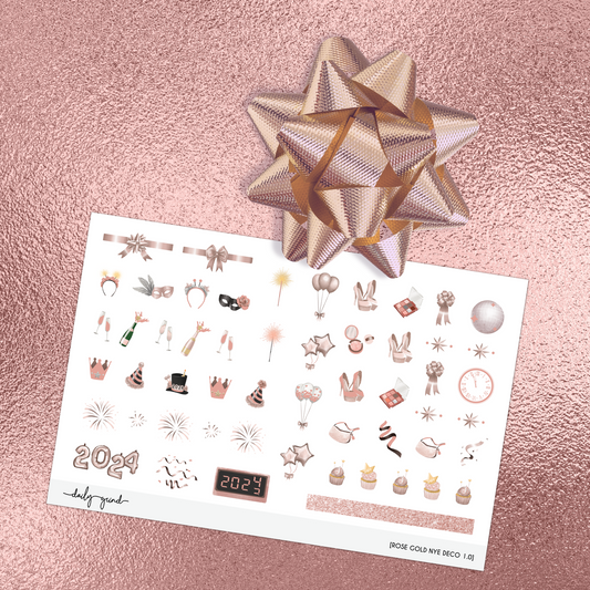 Rose gold assorted sticker sheet