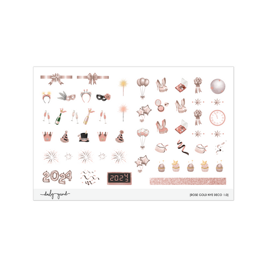 Rose gold assorted sticker sheet