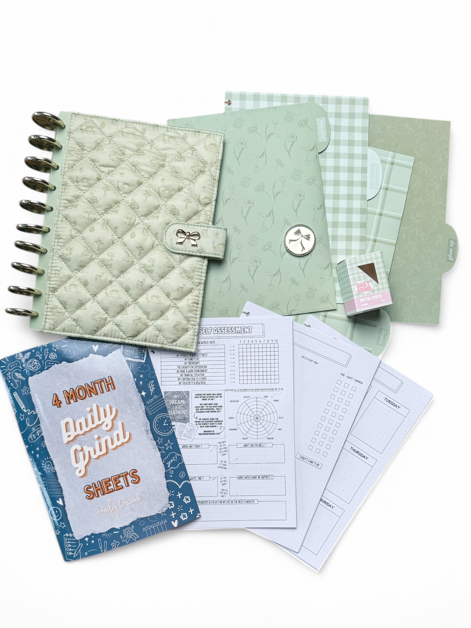 The Woodland Luxe Planner Kit | System Insert + Cover + Discs + Tab Dividers