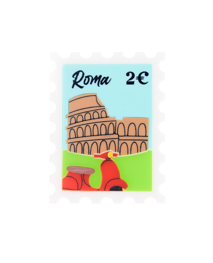 La Dolce Vita Roma Stamp Brooch – La Vidriola