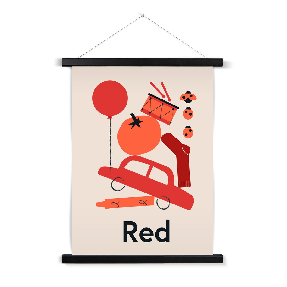 Red Heart Personalised Fine Art Print – Roomytown