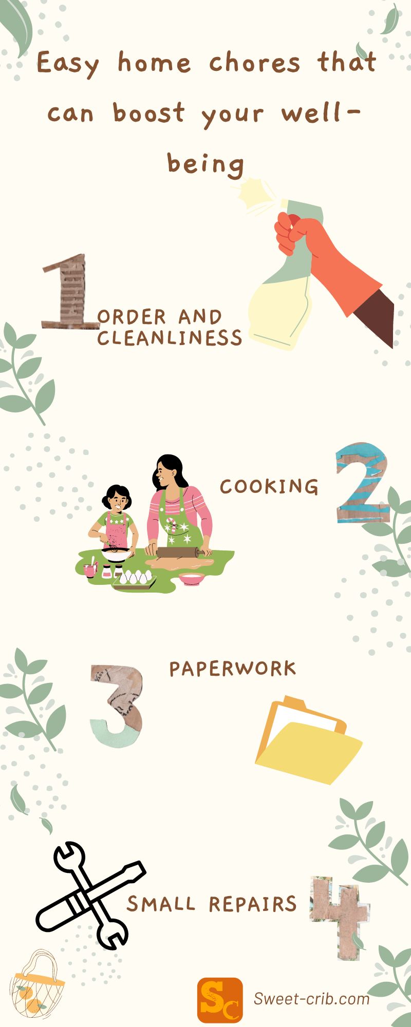 Infographic for Easy Home Chores That Can Boost Your well-being