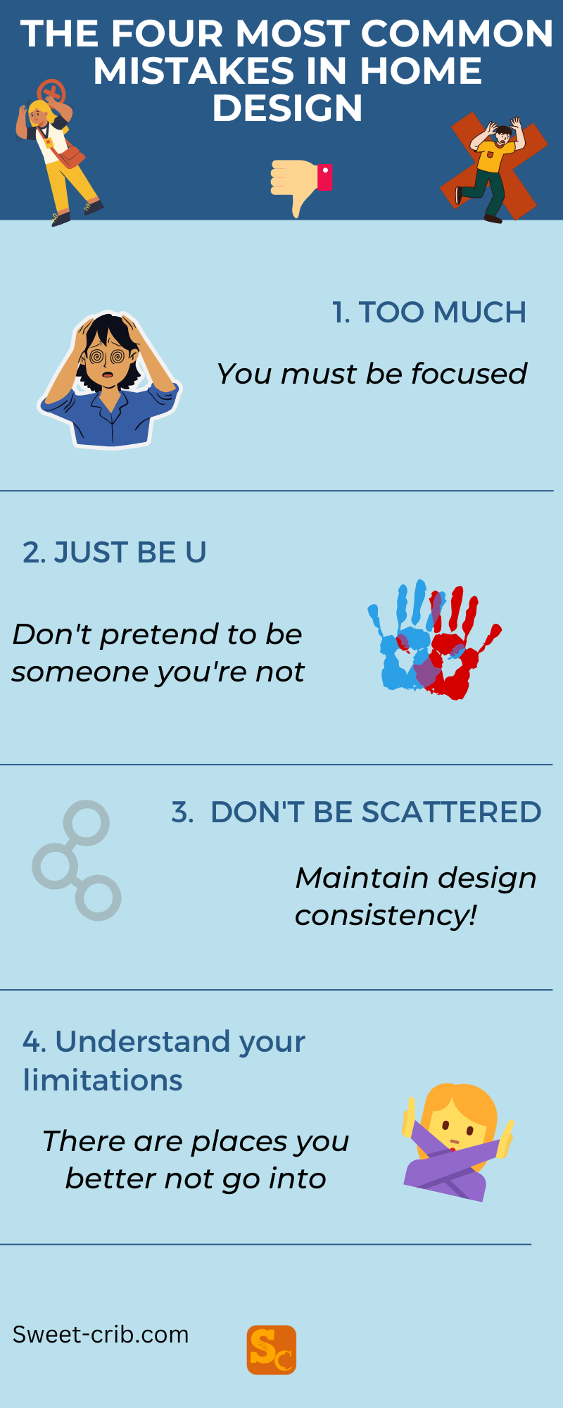 Infographic for Common Interior Design Mistakes