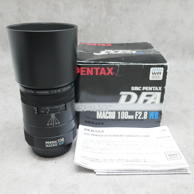 中古品　SMC PENTAX-D FA マクロ 100mm F2.8 WR