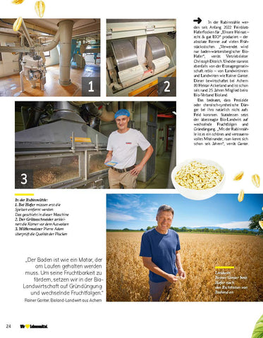 Seite 3 des Artikels über die Ölmühle der Zeitschrift "Zukunft Leben"