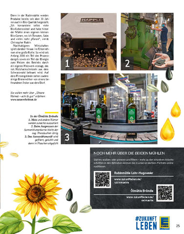 Seite 4 des Artikels über die Ölmühle der Zeitschrift "Zukunft Leben"