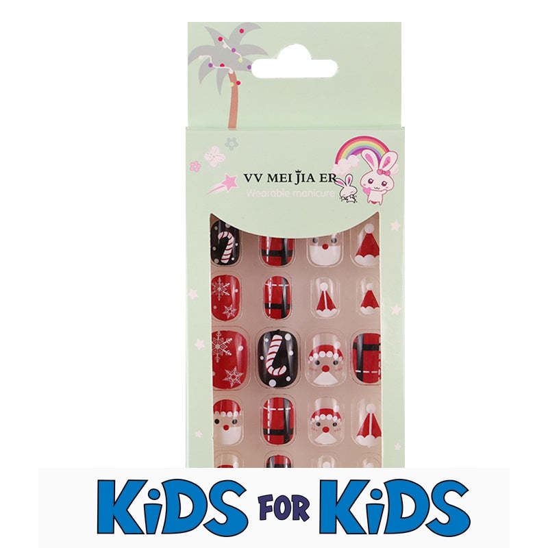 Mini Press On Nails For Kids 24 Pcs KPN6-003 - CurvLife product image