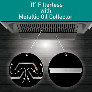 11° Filterless Technology with Metallic Oil Collector