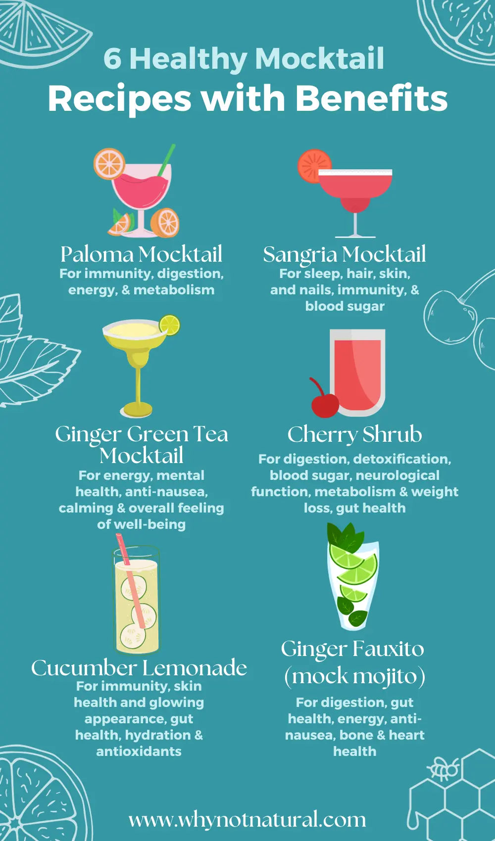 6 Healthy Mocktail Recipes with Benefits