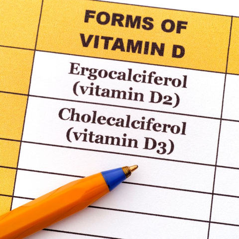 Forms of Vitamin D: Ergocalciferol - vitamin D2 and Cholecalciferol - vitamin D3