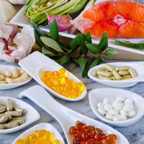 A variety of fish and supplements, including magnesium.