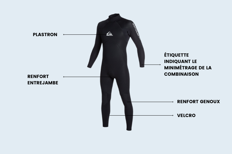 Combinaison néoprène pour le surf, et autres sport nautiques