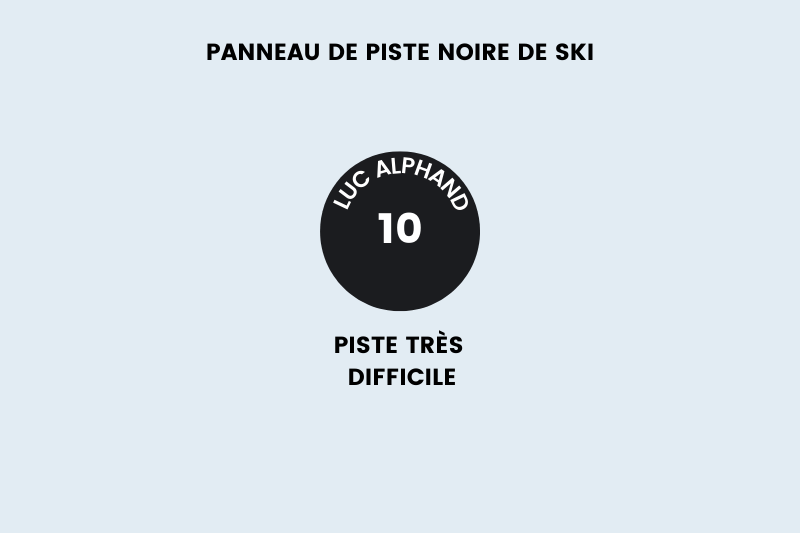 La piste noire de ski est une piste très difficile réservée aux meilleurs skieurs