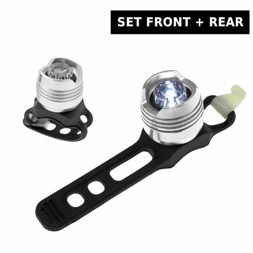Bee front and rear led light set aluminum silver